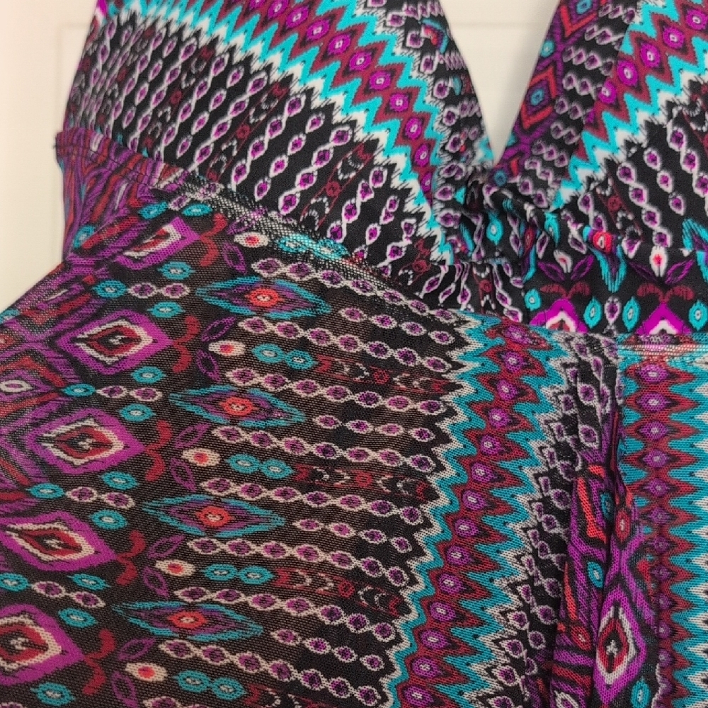 Merona Blue and Purple Tankini Top - Picture 4 of 4